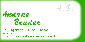 andras bruder business card